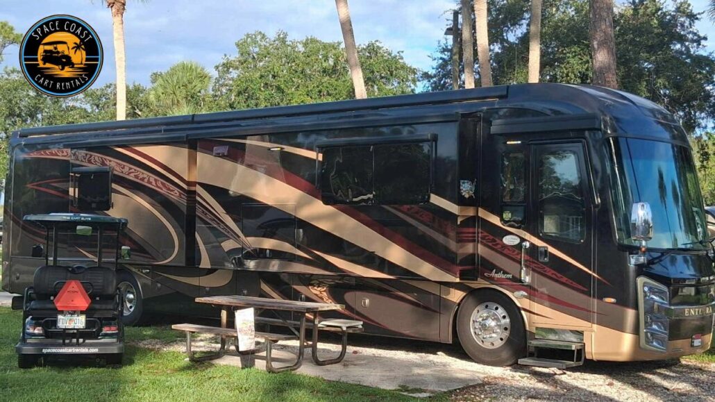 renting golf cart to go with your RV trip family vacation in brevard county melbourne palm bay florida area